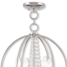 Load image into Gallery viewer, 19" Four Light Dimmable Chandelier With Shades - Silver
