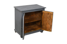 Load image into Gallery viewer, 28" Distressed Solid Wood Nightstand With Storage - Gray

