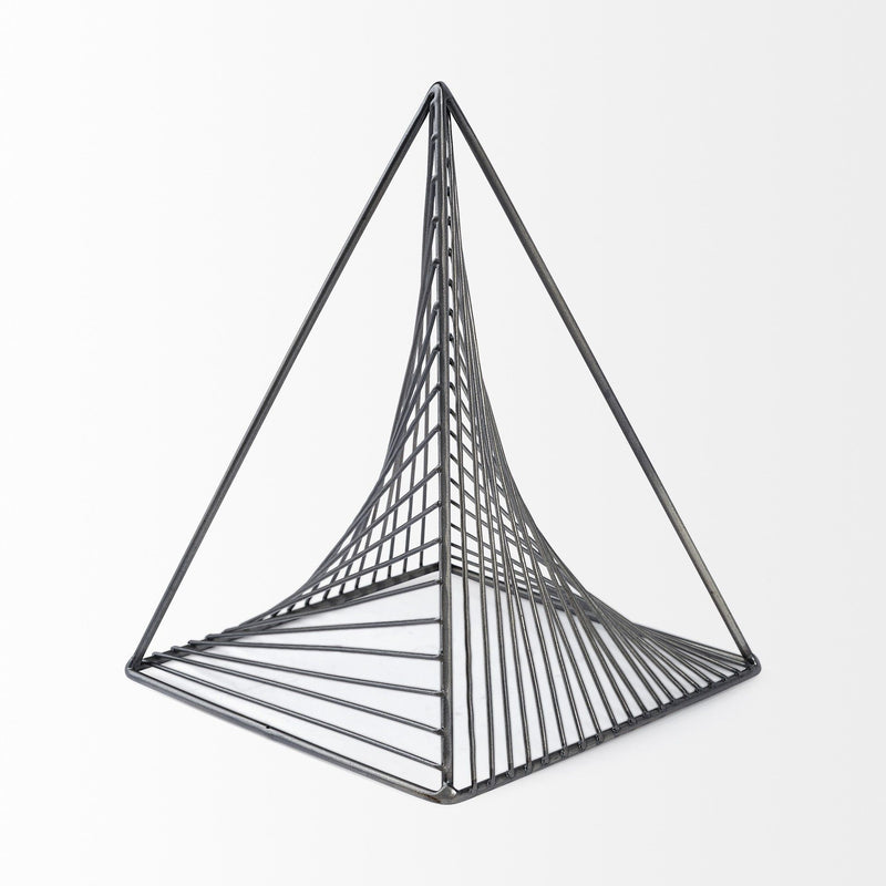 Contemporary Triangular Decor Piece - Gray