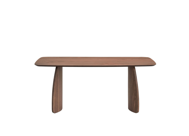 Wood Double Pedestal Base Dining Table - Walnut