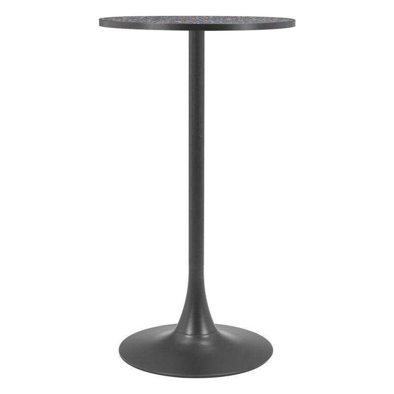 24" Wood Rounded Bar Table - Black