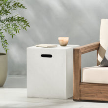 Load image into Gallery viewer, Modern Tank Holder Side Table With Smooth Concrete Surface
