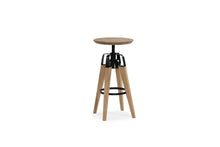 Load image into Gallery viewer, Solid Wood Backless Bar Chair - Natural And Natural And Black

