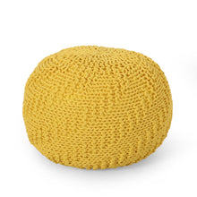 Load image into Gallery viewer, Bordeaux - Knitted Round Pouf Ottoman
