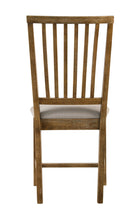 Load image into Gallery viewer, Upholstered Linen Slat Back Dining Side Chairs (Set of 2) - Tan / Oak
