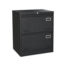 Load image into Gallery viewer, 2 Drawer Metal Lateral File Cabinet With Lock, Office Vertical Files Cabinet For Home Office, Locking Metal File Cabinet - Black
