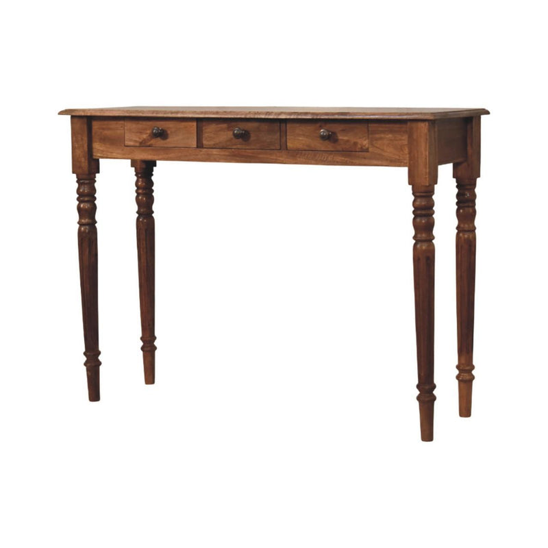 Console Table With Three Drawers - Brown