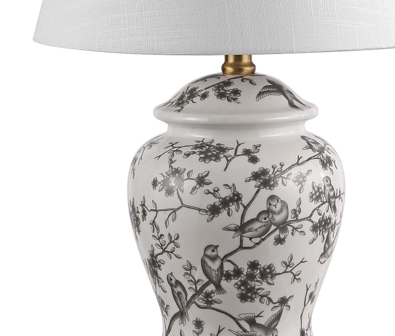 Urn Table Lamp LED With Empire Shade - Gray