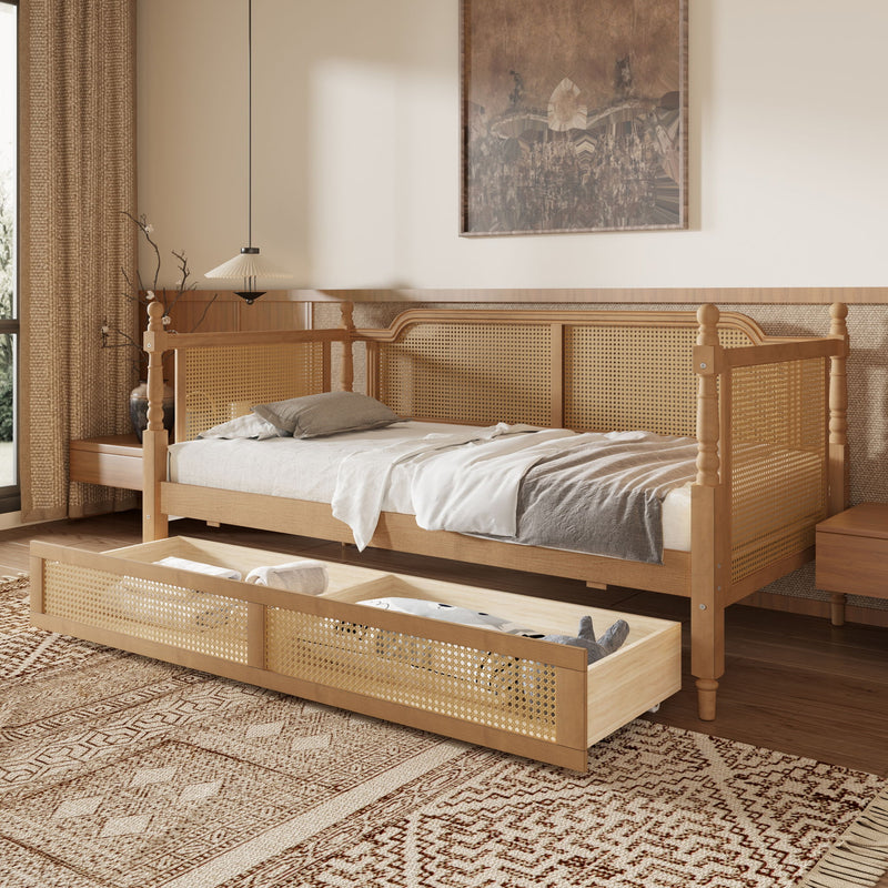 Full Size Daybed With 2 Drawers - Walnut