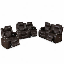 Load image into Gallery viewer, Power Motion Living Room Set With USB Port, Adjustable Headrest, Cup Holder
