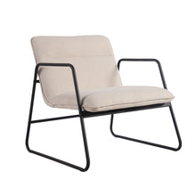Load image into Gallery viewer, Upholstery And Metal Arm Chair - Beige And Black
