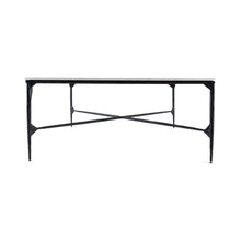 Load image into Gallery viewer, 42" Genuine Marble And Iron Square Coffee Table - White
