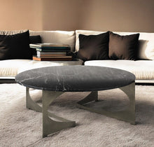 Load image into Gallery viewer, Genuine Marble And Iron Round Coffee Table - Black And Gold
