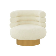 Load image into Gallery viewer, Modern Fabric Accent Chair - Cream And Gold
