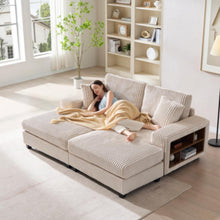 Load image into Gallery viewer, Convertible Sectional Sofa, Sleeper Oversized Living Room Lounge
