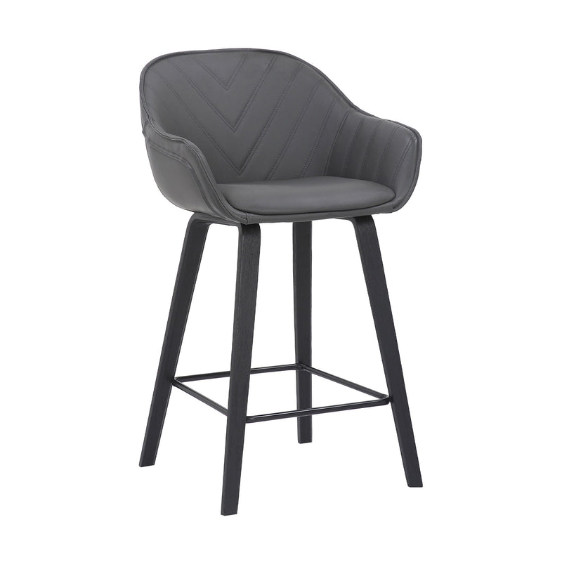 Iron Counter Height Bar Chair - Gray And Black