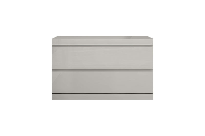 Two Drawer Nightstand - Light Gray