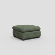 Load image into Gallery viewer, Corduroy Footstool - Green / Black
