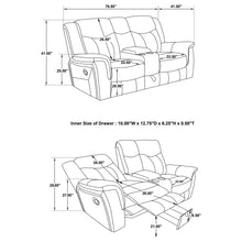 Load image into Gallery viewer, Carmen - Cool Motion Loveseat With Storage, With Reclining Function And Built In Storage - Gray
