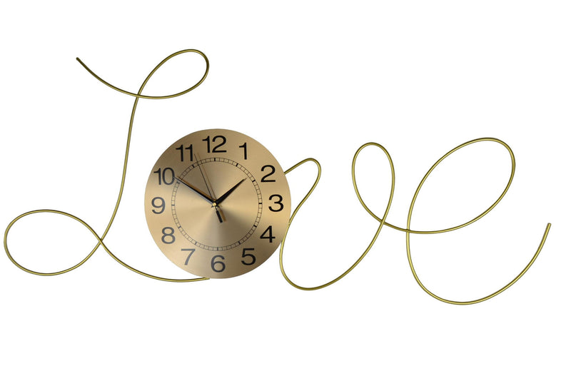 Silent Analog Novelty Wall Clock - Gold