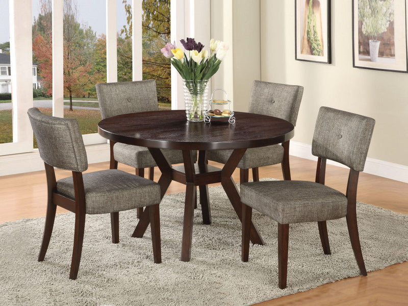 Wood Round Top Dining Table - Espresso
