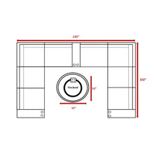 Load image into Gallery viewer, Patio Seating Group With Cushions And Fire Pit - Espresso
