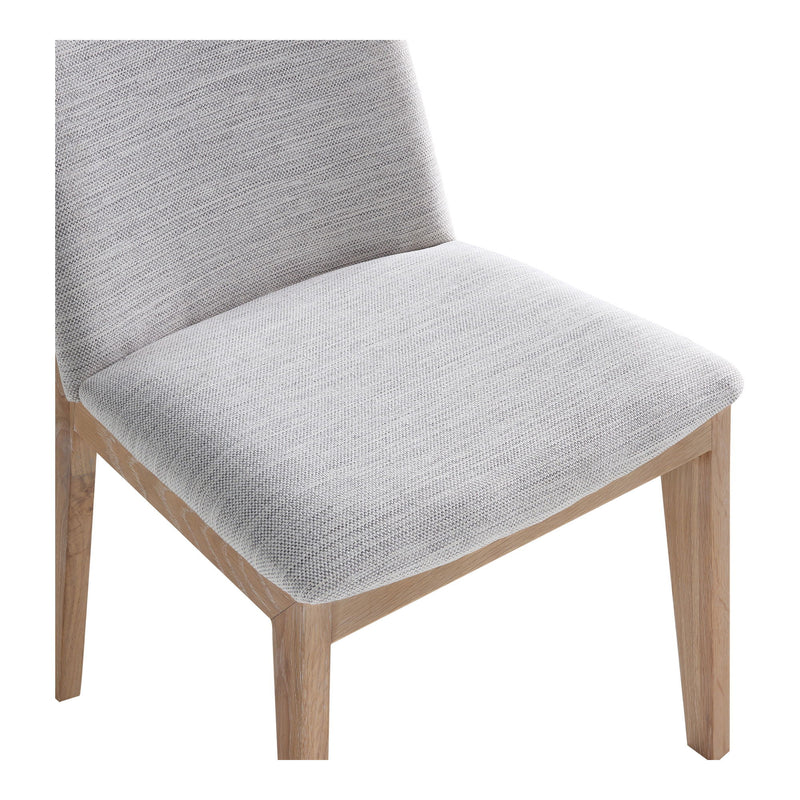 Upholstered Fabric Dining Room Side Chairs (Set of 2) - Gray / Natural