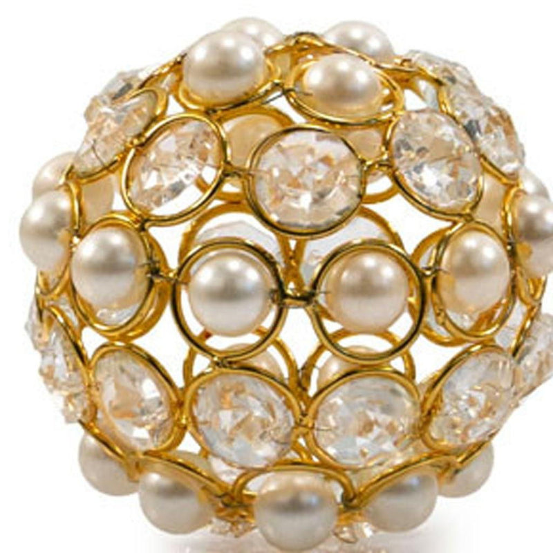 Decorative Orbs (Set of 2) - Gold / Ivory / Pearl