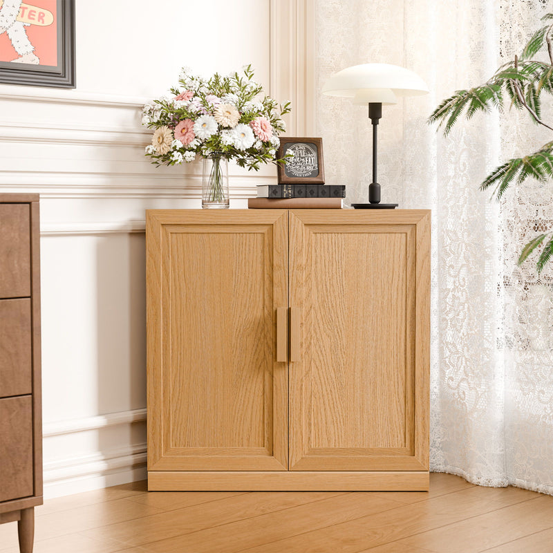 31" Wood Corner Corner Accent Dining Cabinet With Two Doors - Brown