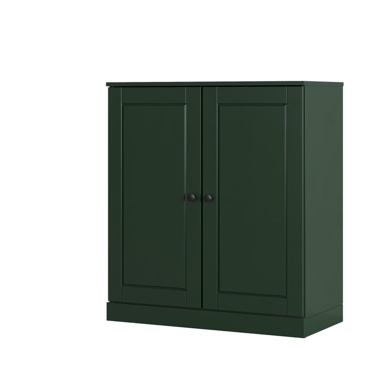 Twenty Pair Solid Woodshoe Storage Cabinet (752365) - Green