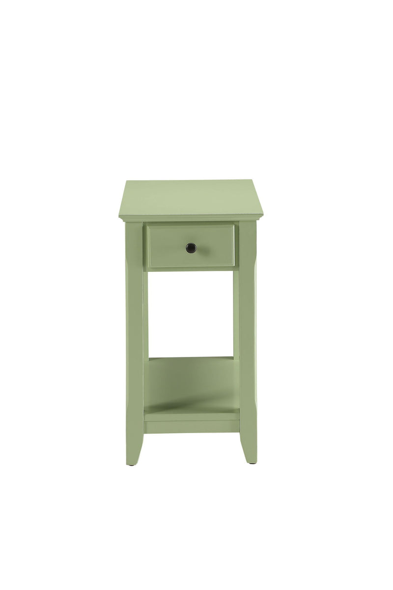 Single Drawer End Table - Pale Green
