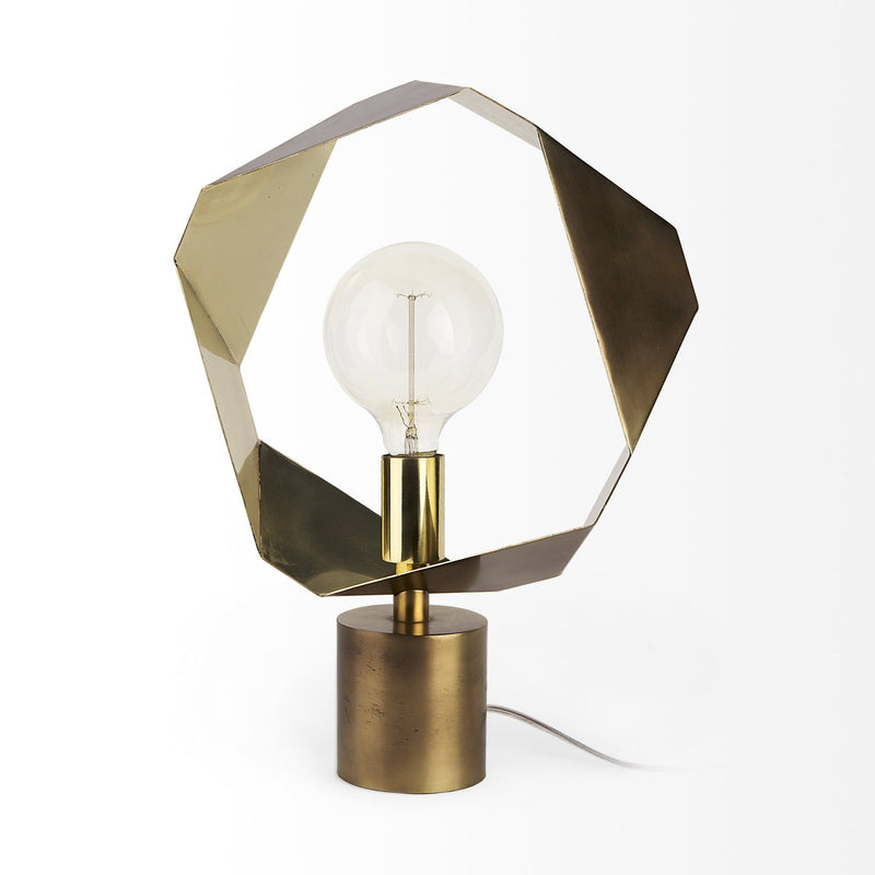 Geometric Halo Table Or Desk Lamp - Golden