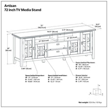Load image into Gallery viewer, Artisan - TV Media Stand - Russet Brown

