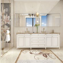 Load image into Gallery viewer, Rounded Corner Rectangle Bathroom Mirror For Wall Metal Frame Wall Mounted Bathroom Mirror Vanity Bathroom Mirror (Horizontal &amp; Vertical)
