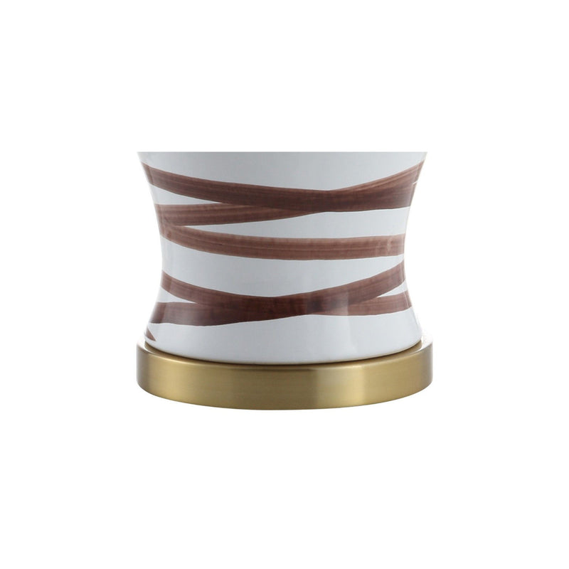 29" Novelty Table Lamp With Drum Shade - Brown