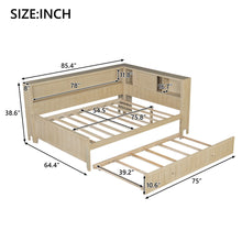Load image into Gallery viewer, Full Size Daybed With Storage Shelves And Trundle - Ancient White
