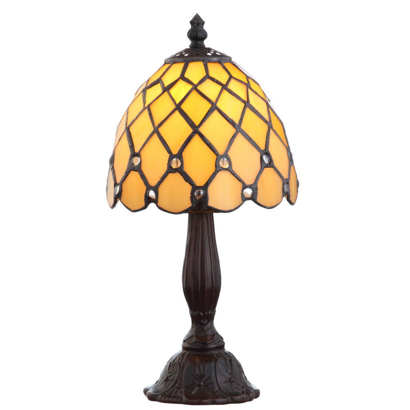 Novelty Tiffany Lamp With Bell Shade - Bronze