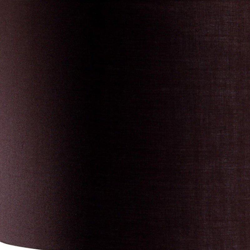 Ceramic Geometric Table Lamp With Brown Classic Drum Shade - Silver
