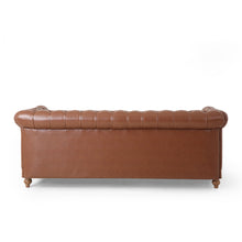Load image into Gallery viewer, Comfy 3 Seat Sofa With Wooden Legs, Retro Style For Living Room And Study
