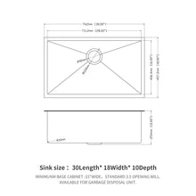 Load image into Gallery viewer, Undermount Kitchen Sink With Deep Single Bowl
