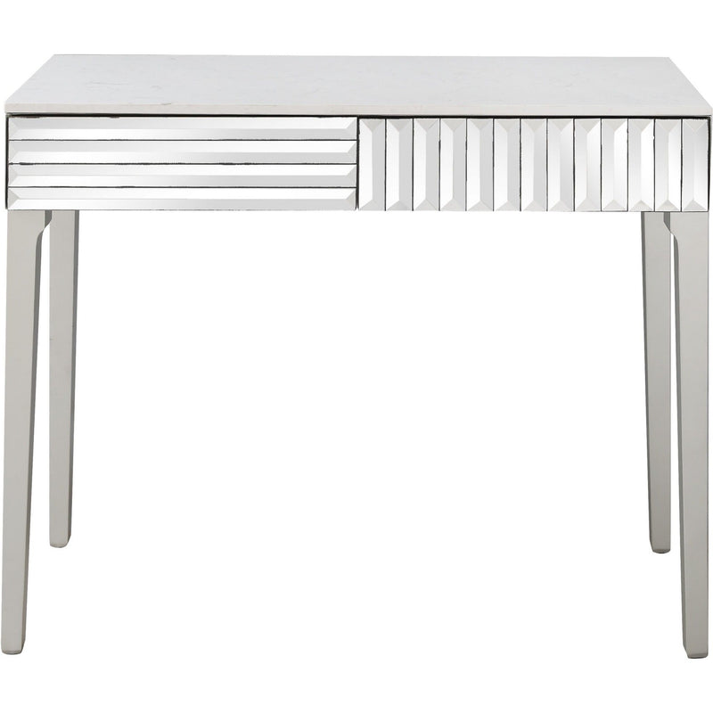 40" Mirrored Glass Console Table - Silver