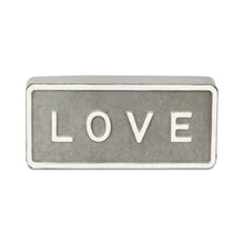 Load image into Gallery viewer, Galvanized Love Hand Painted Tabletop Sign - Gray / White

