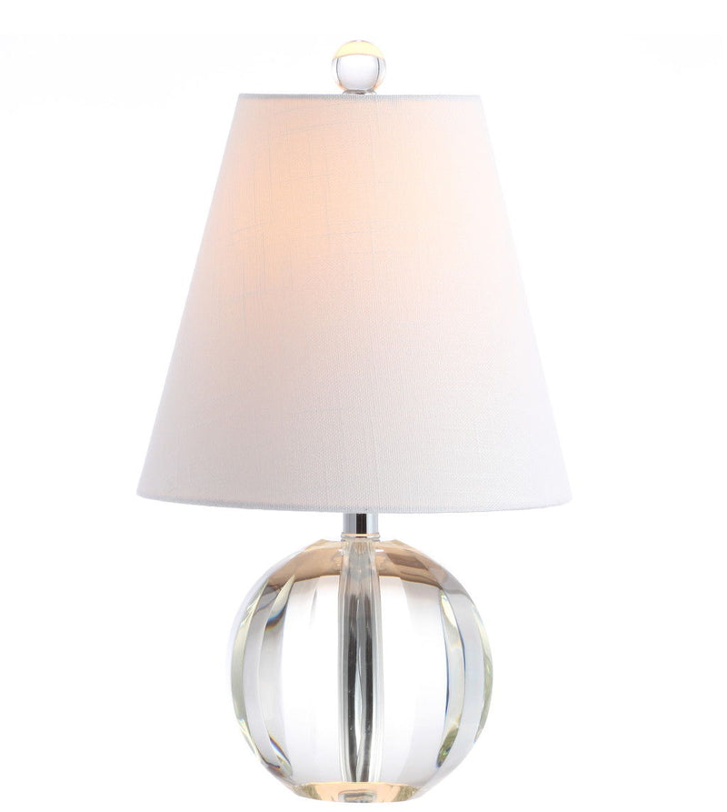 Globe Bedside Lamp With Empire Shade - Clear