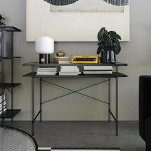 Load image into Gallery viewer, Vance - Computer Desk With Fluted Glass Desktop - Black
