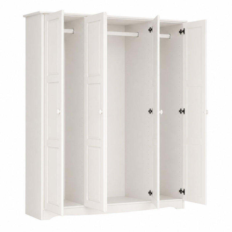 Solid Wood Four Door Combo Dresser (765059) - White