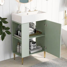 Load image into Gallery viewer, Bathroom Vanity, Combo Cabinet, Bathroom Storage Cabinet, Single Ceramic Sink
