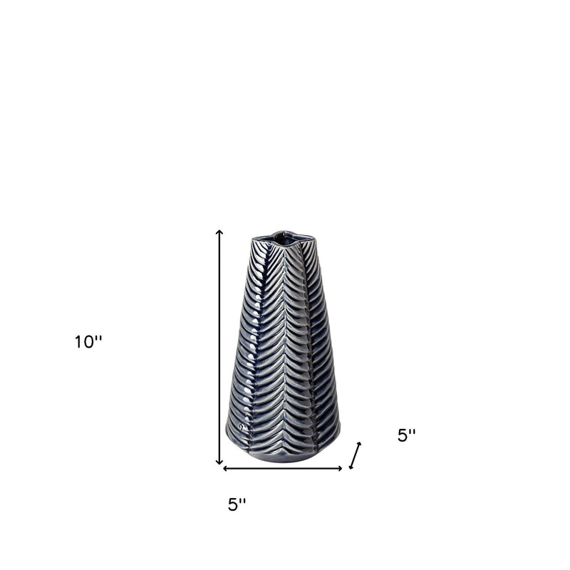 Abstract Cylinder Table Vase - Navy Blue