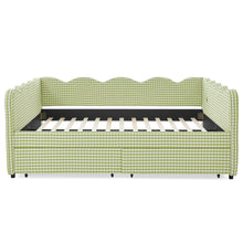 Load image into Gallery viewer, Gingham Daybed With USB Charging Port, Wave-Shaped Design
