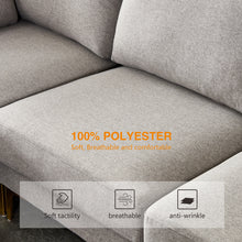 Load image into Gallery viewer, ADF Living Room Furniture Modern Leisure L Shape Couch Grey Fabric
