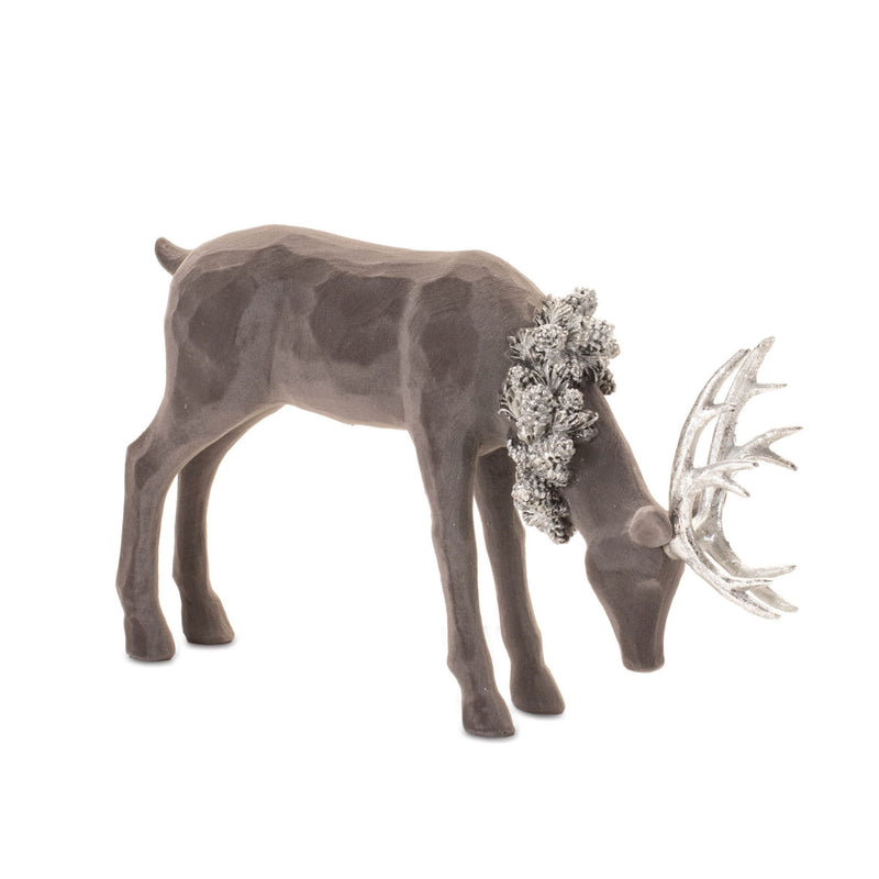 Deer Christmas Figurine (Set of 2) - Gray